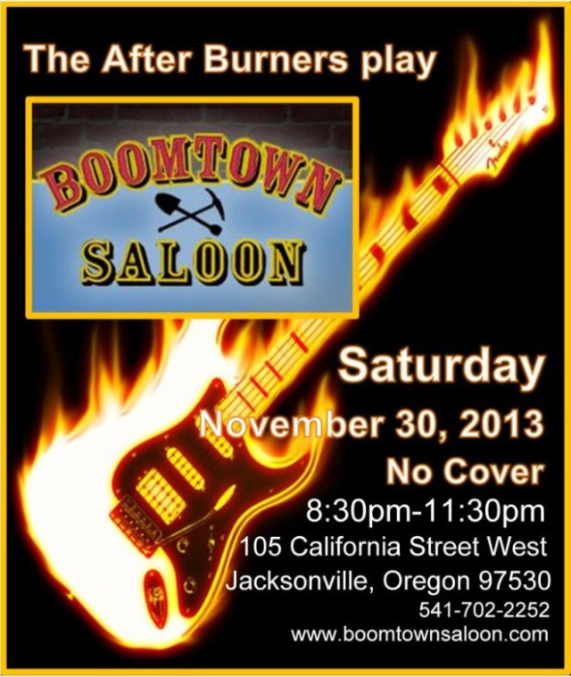 After Burners at Boomtown Saloon November 30th!